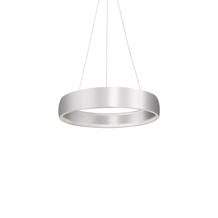 Halo LED Pendant Light in Brushed Silver (Small).
