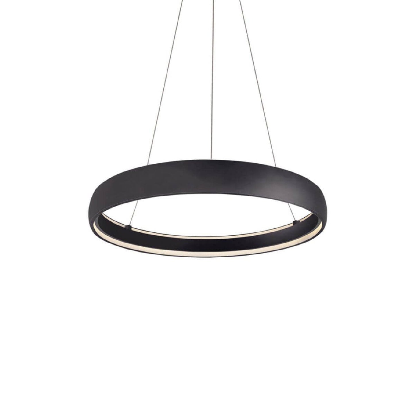 Halo LED Pendant Light in Black (Medium).