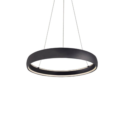 Halo LED Pendant Light in Black (Medium).