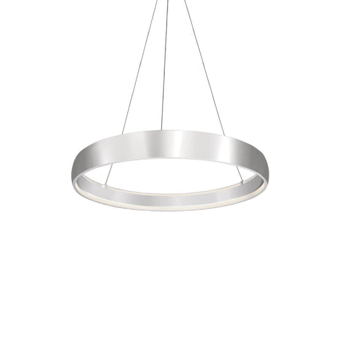 Halo LED Pendant Light in Brushed Silver (Medium).