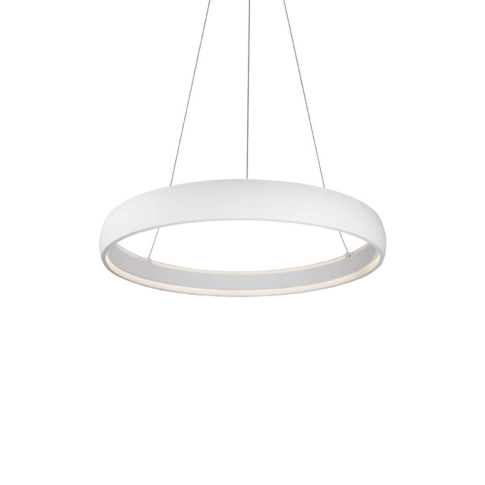 Halo LED Pendant Light in White (Medium).