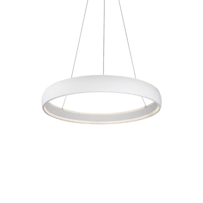 Halo LED Pendant Light in White (Medium).