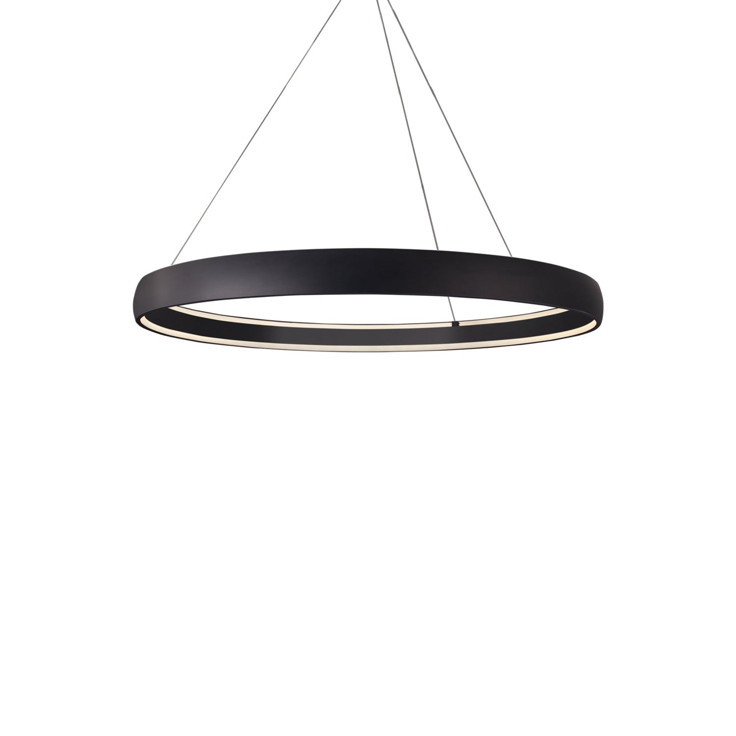 Halo LED Pendant Light in Black (Large).