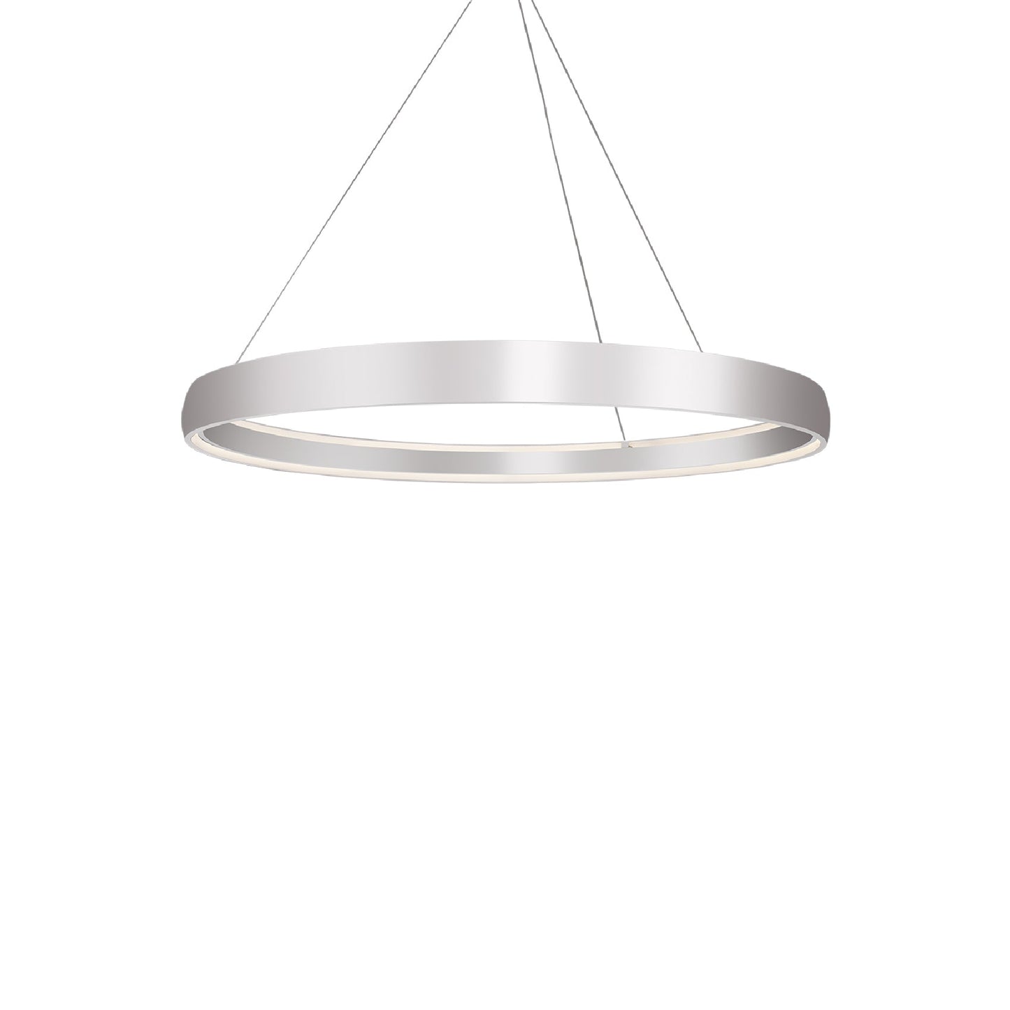 Halo LED Pendant Light in Brushed Silver (Large).