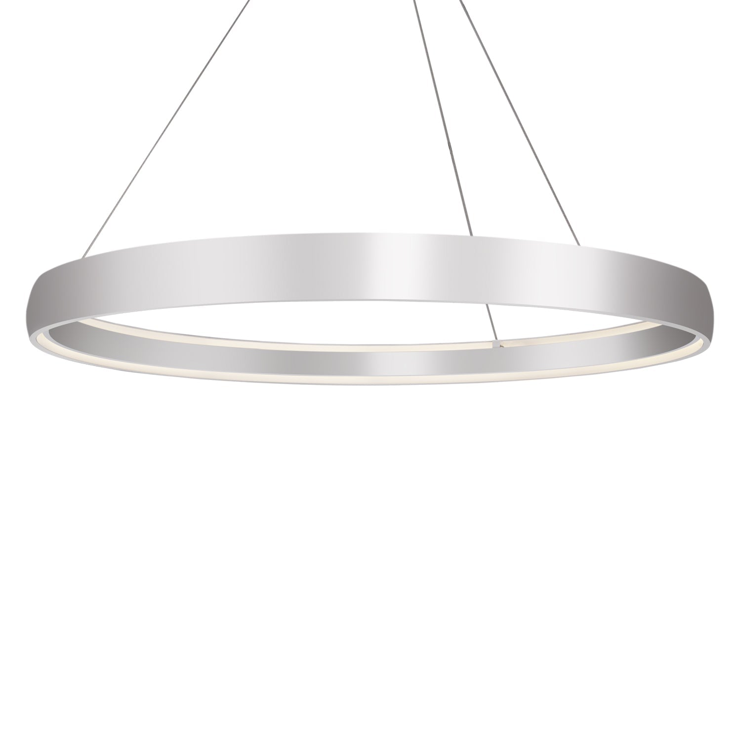 Halo LED Pendant Light in Brushed Silver (X-Large).
