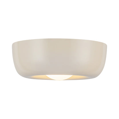 Hayden LED Flush Mount Ceiling Light in Pearl White.