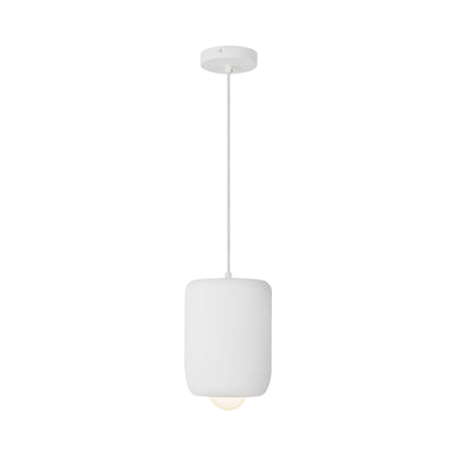 Hayden LED Pendant Light in Antique White.
