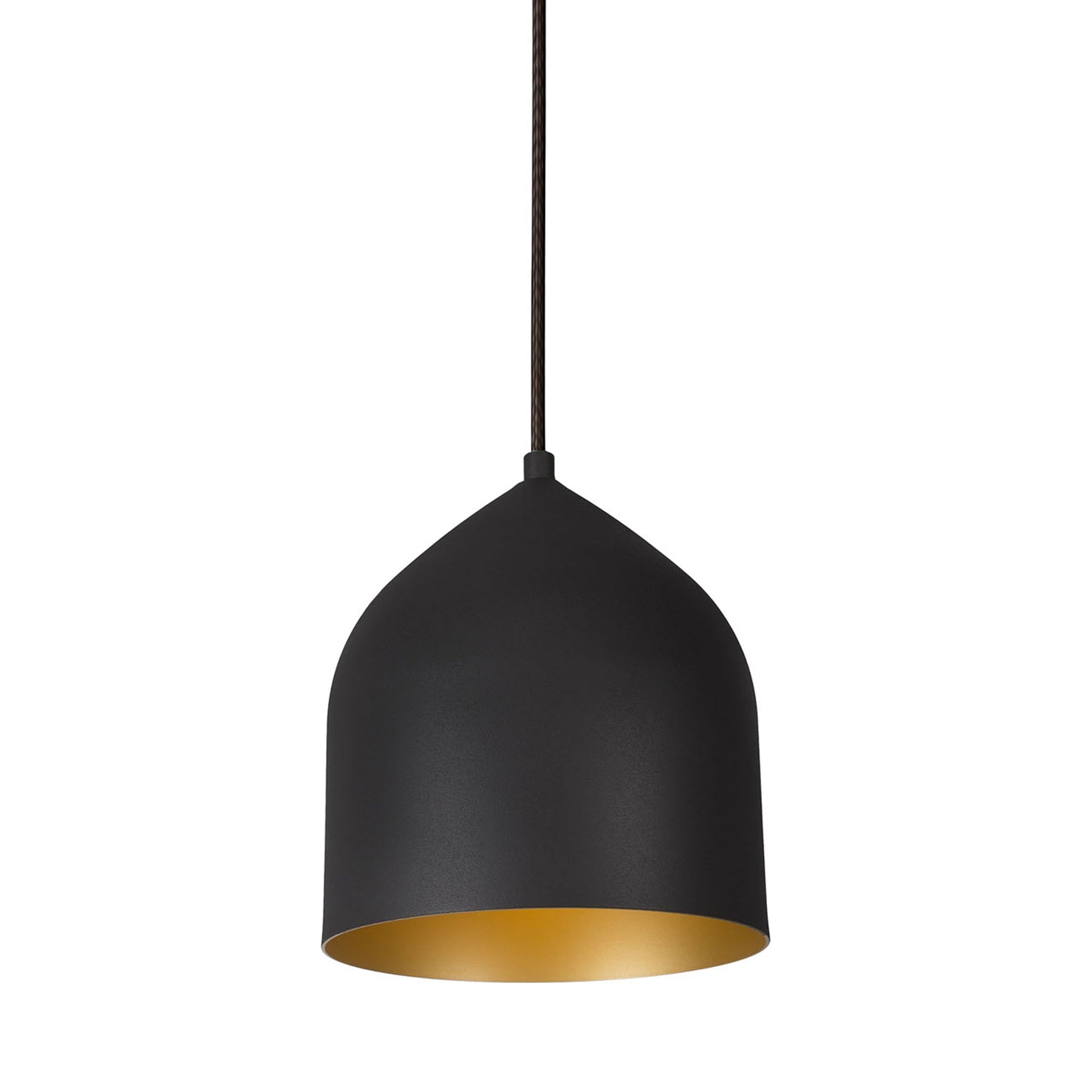 Helena Pendant Light in Black/Gold (Small).