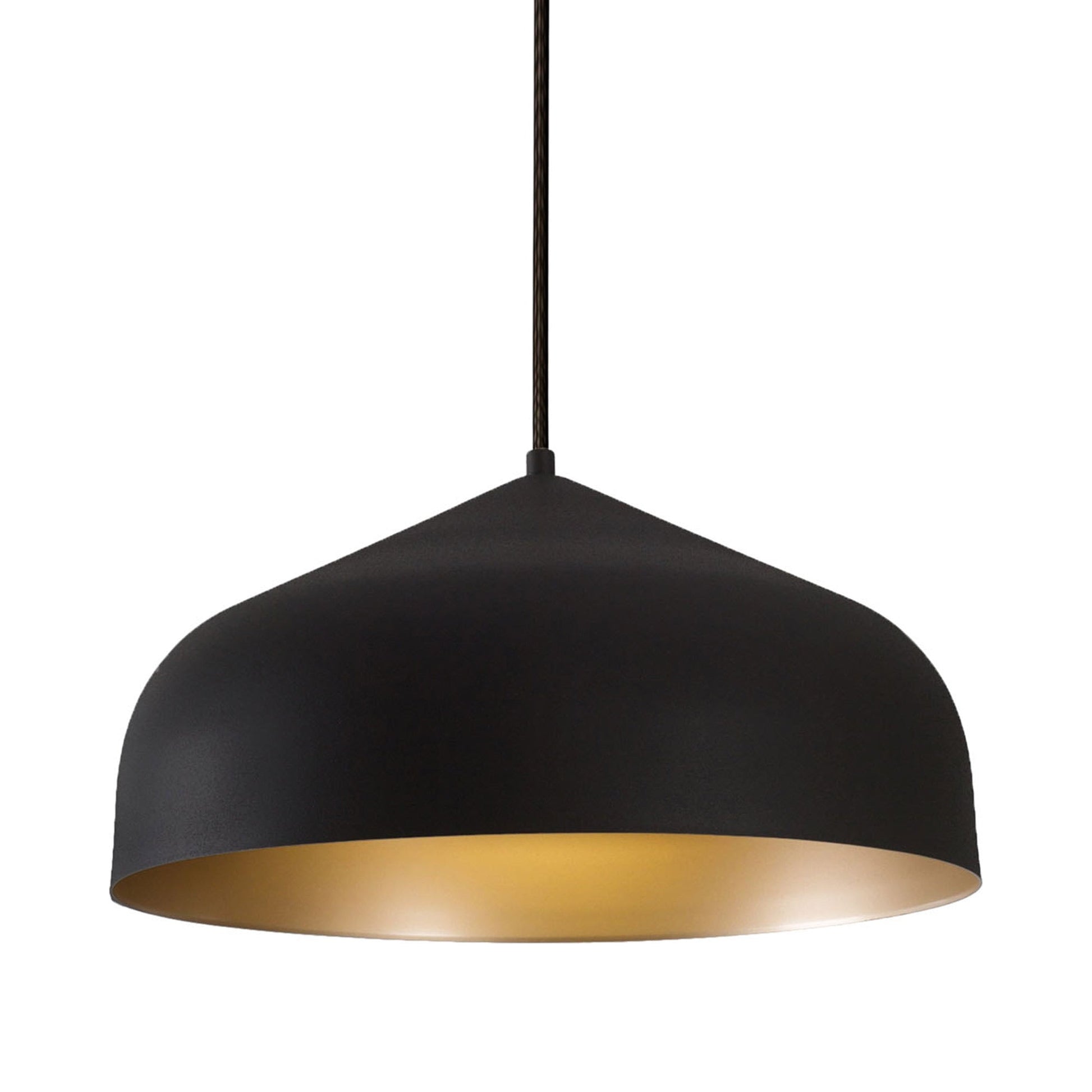 Helena Pendant Light in Black/Gold (Large).