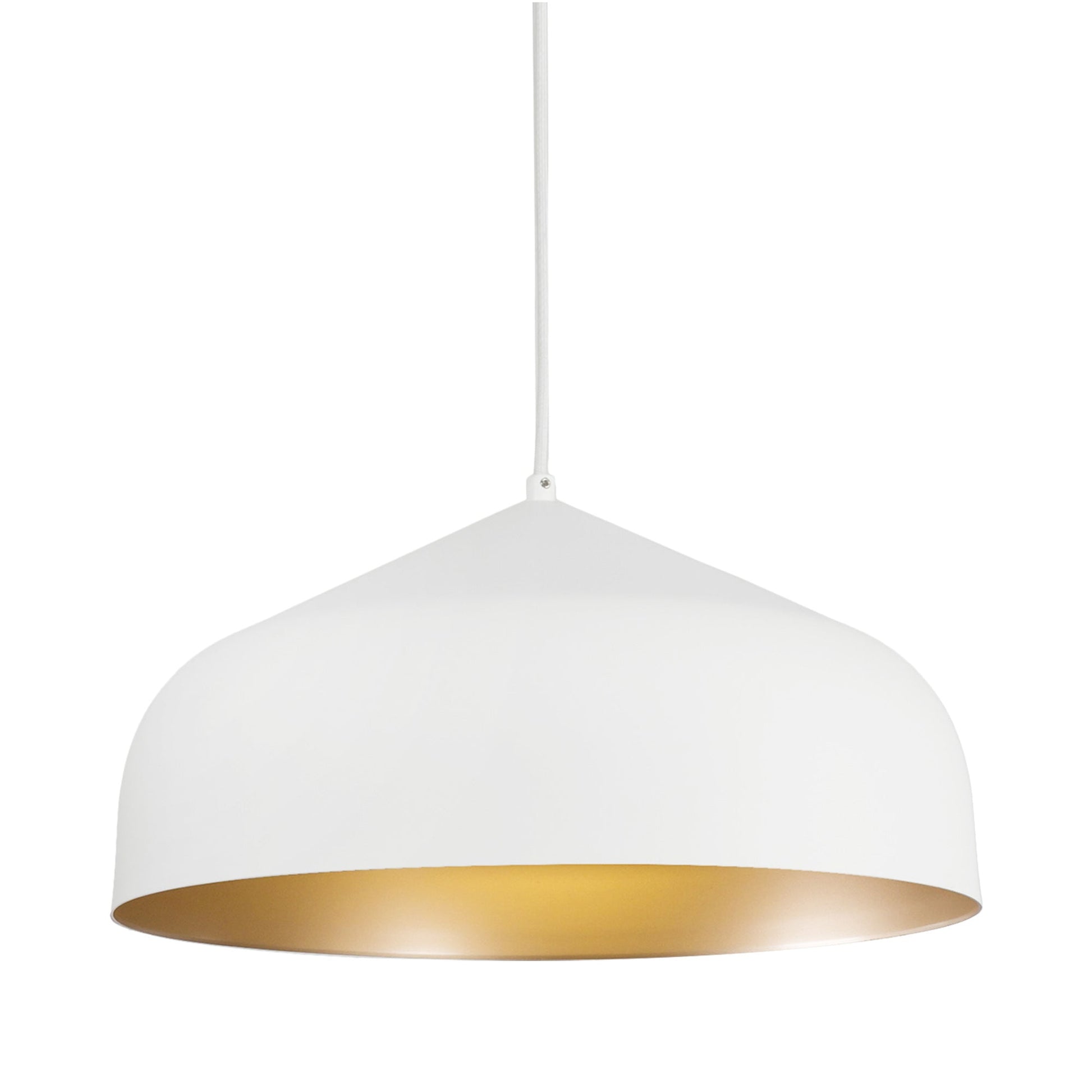 Helena Pendant Light in White/Gold (Large).