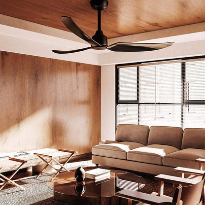 Hugo Outdoor Ceiling Fan in living room.