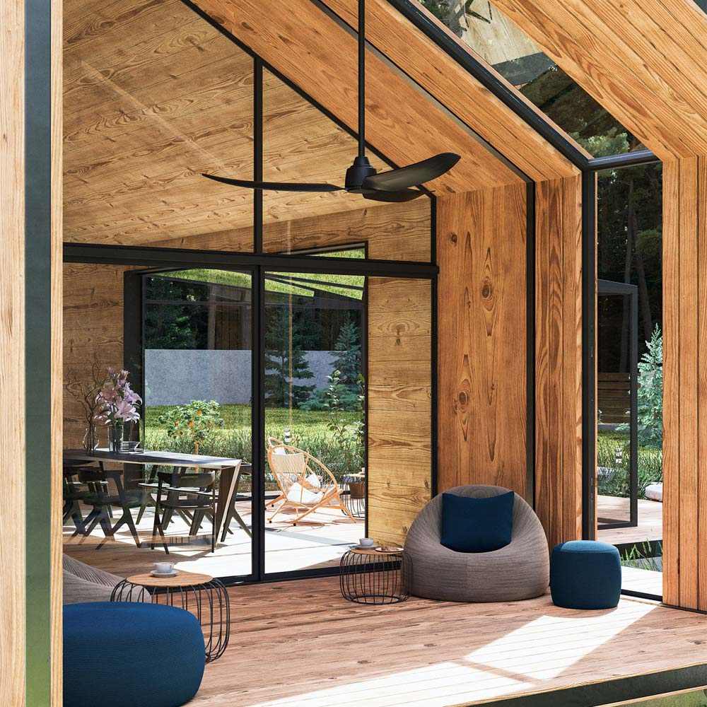 Hugo Outdoor Ceiling Fan in Outside Area.