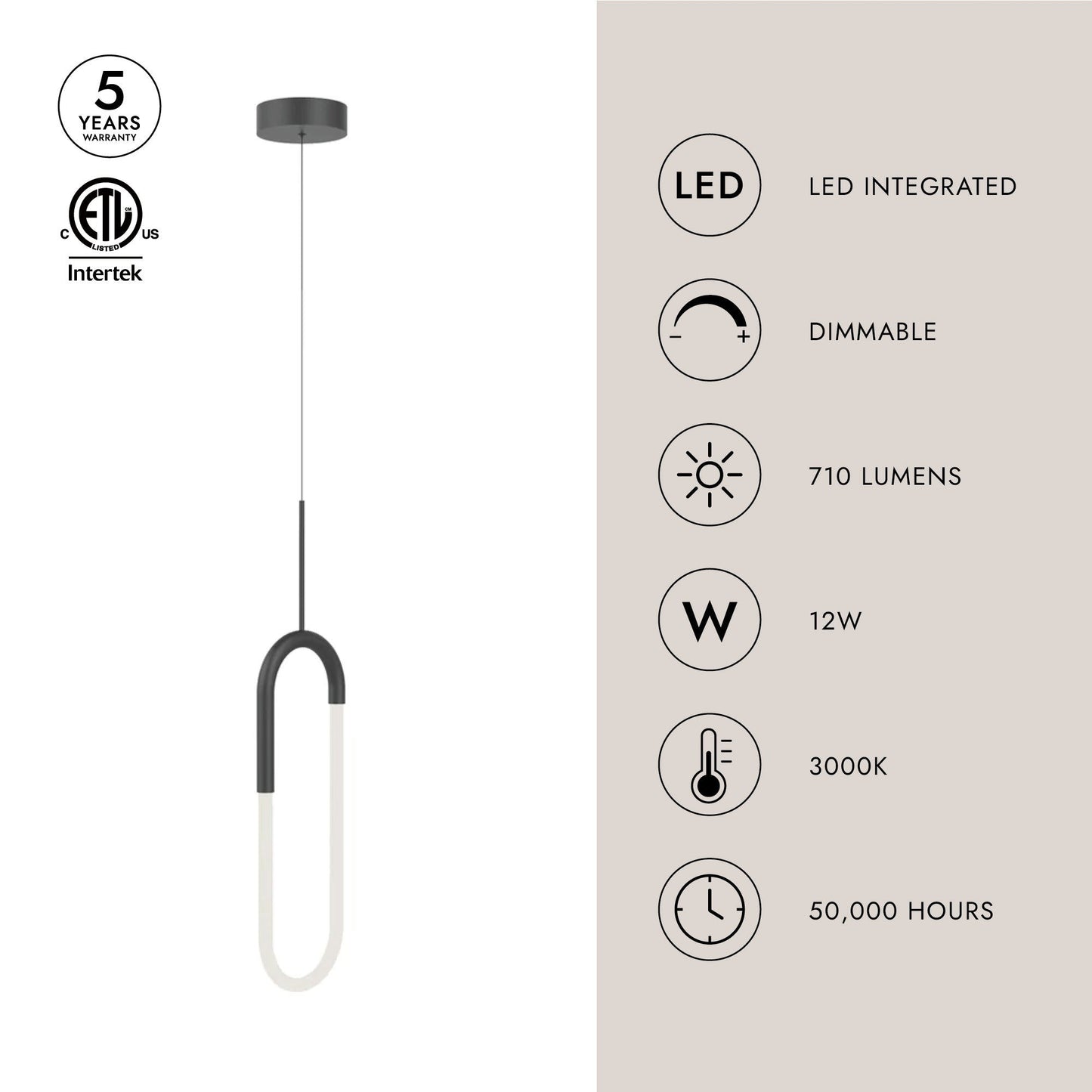 Huron LED Pendant Light in Detail.