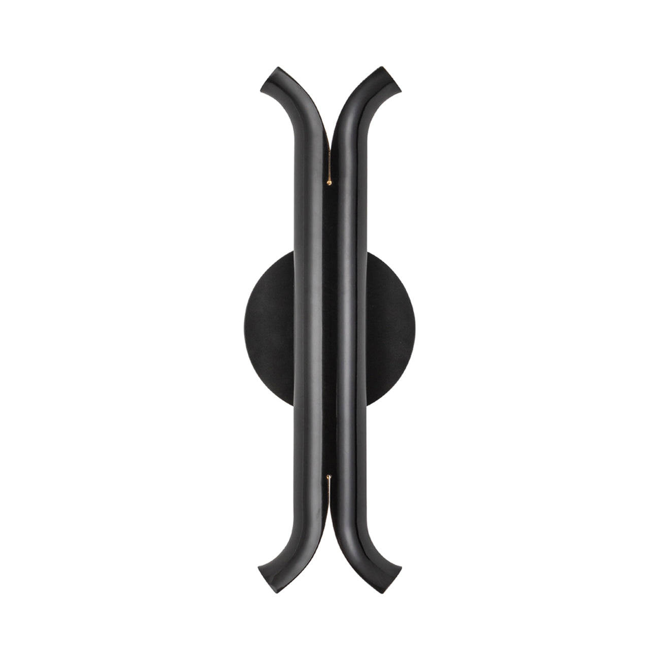 Husk LED Wall Light in Glossy Black.