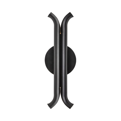 Husk LED Wall Light in Glossy Black.