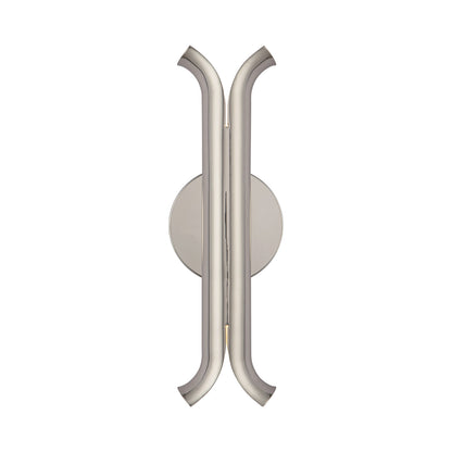 Husk LED Wall Light in Polished Nickel.