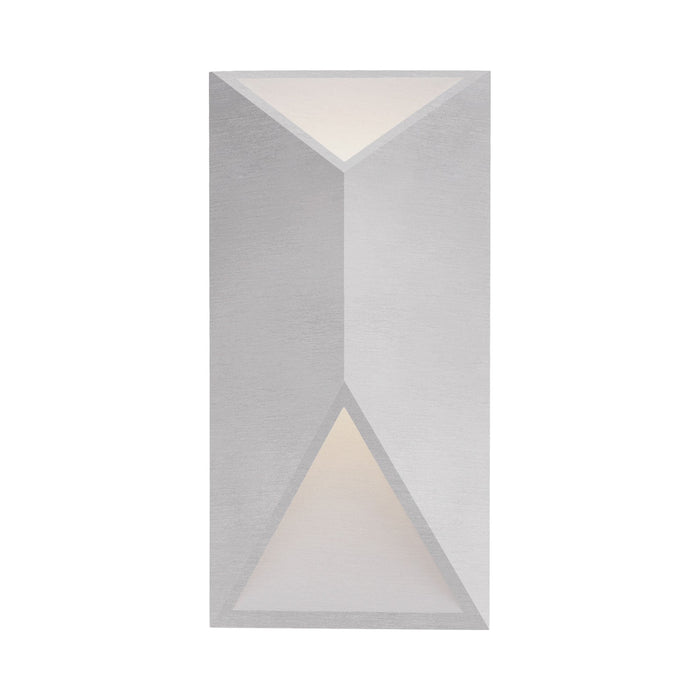 Indio Outdoor LED Wall Light in Brushed Nickel (Rectangle).