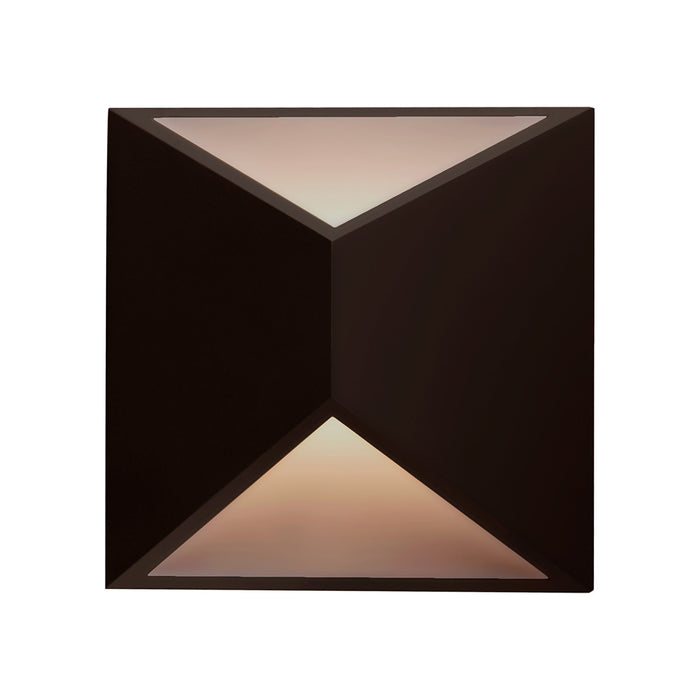 Indio Outdoor LED Wall Light in Bronze (Square).