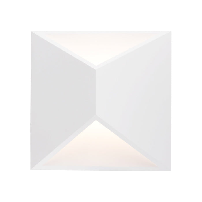 Indio Outdoor LED Wall Light in White (Square).
