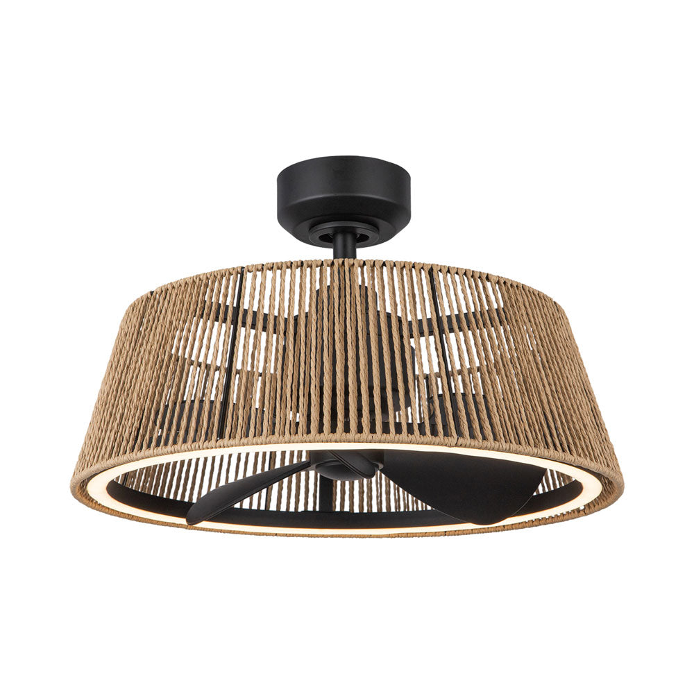 Isla LED Ceiling Fan in Matte Black.