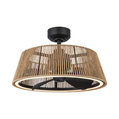 Isla LED Ceiling Fan in Matte Black.