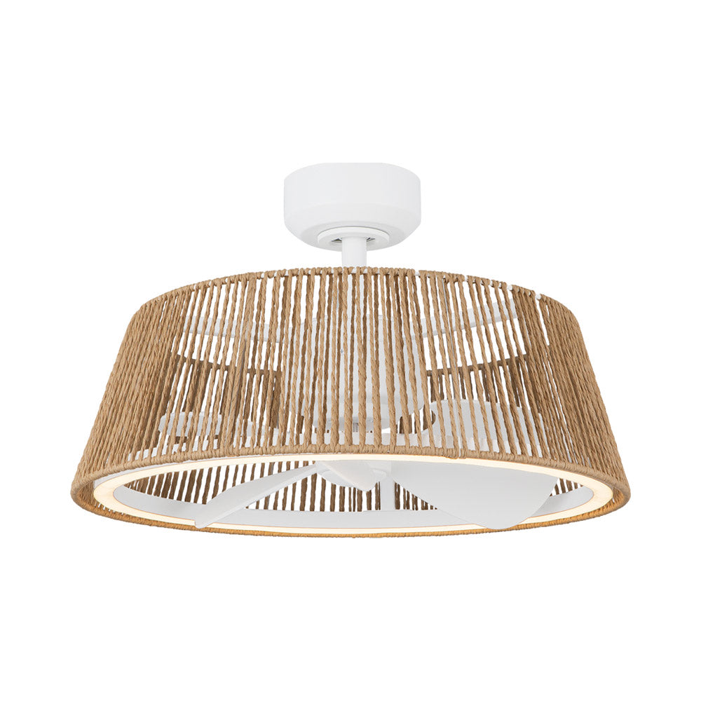 Isla LED Ceiling Fan in White.