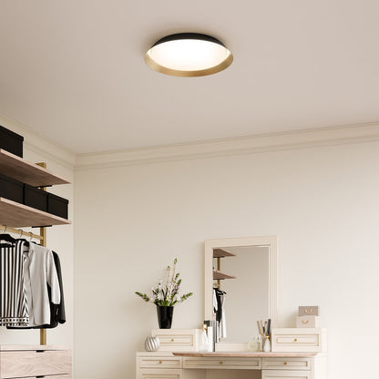 Jasper LED Flush Mount Ceiling Light in bedroom.