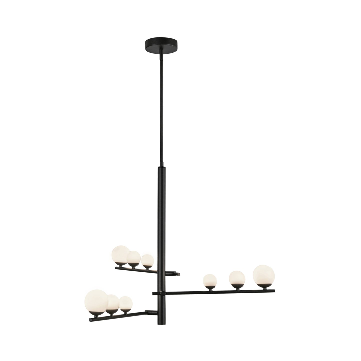 Juniper LED Chandelier in Black (9-Light).