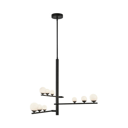 Juniper LED Chandelier in Black (9-Light).