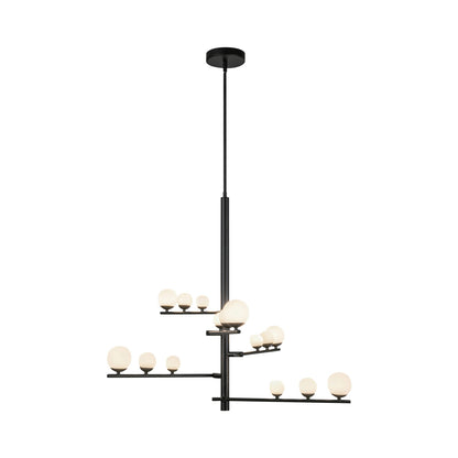 Juniper LED Chandelier in Black (15-Light).