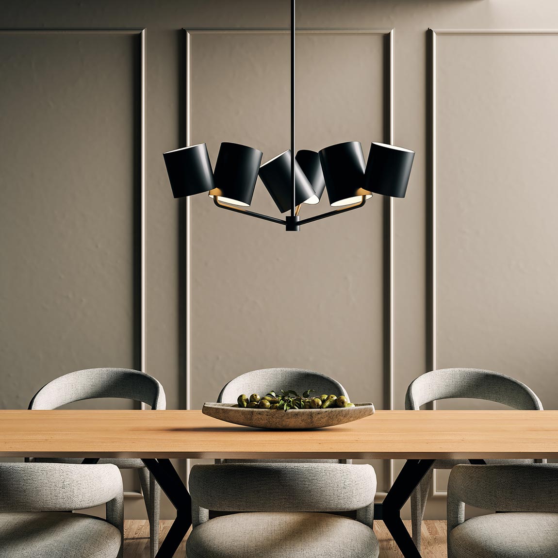 Keiko Chandelier in dining room.