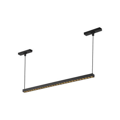 Kyan Trilo Track Linear LED Pendant Light in Black (22.13-Inch).