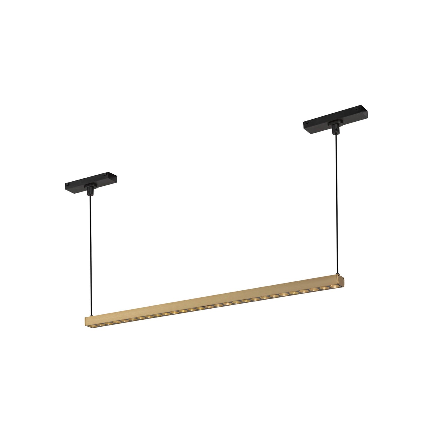 Kyan Trilo Track Linear LED Pendant Light in Brushed Gold (22.13-Inch).