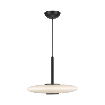 Kyoto LED Pendant Light in Black/Glossy Opal.