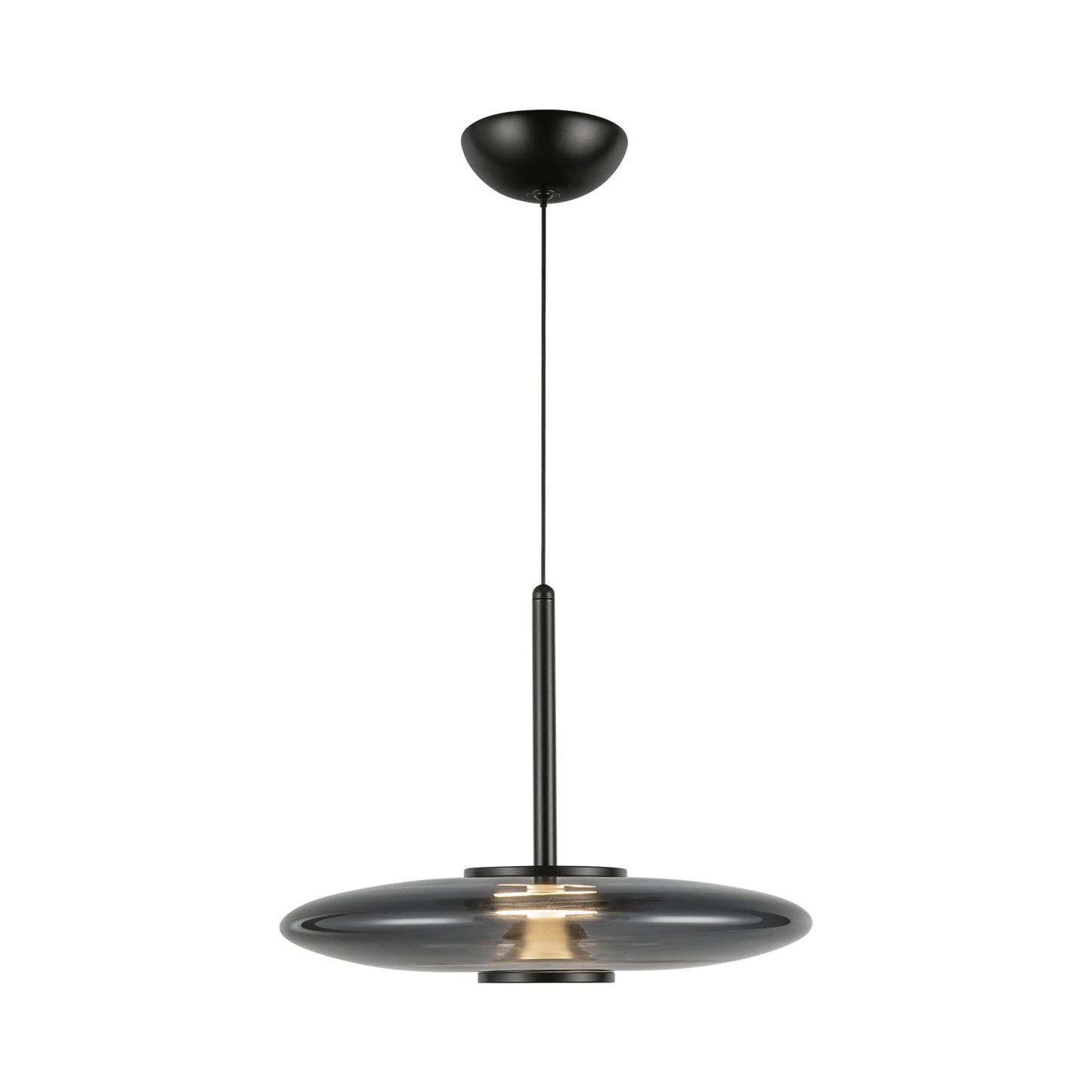 Kyoto LED Pendant Light in Black/Smoked.