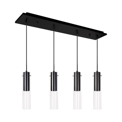 Lena Multi Light LED Pendant Light in Black (4-Light).