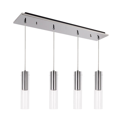 Lena Multi Light LED Pendant Light in Chrome (4-Light).