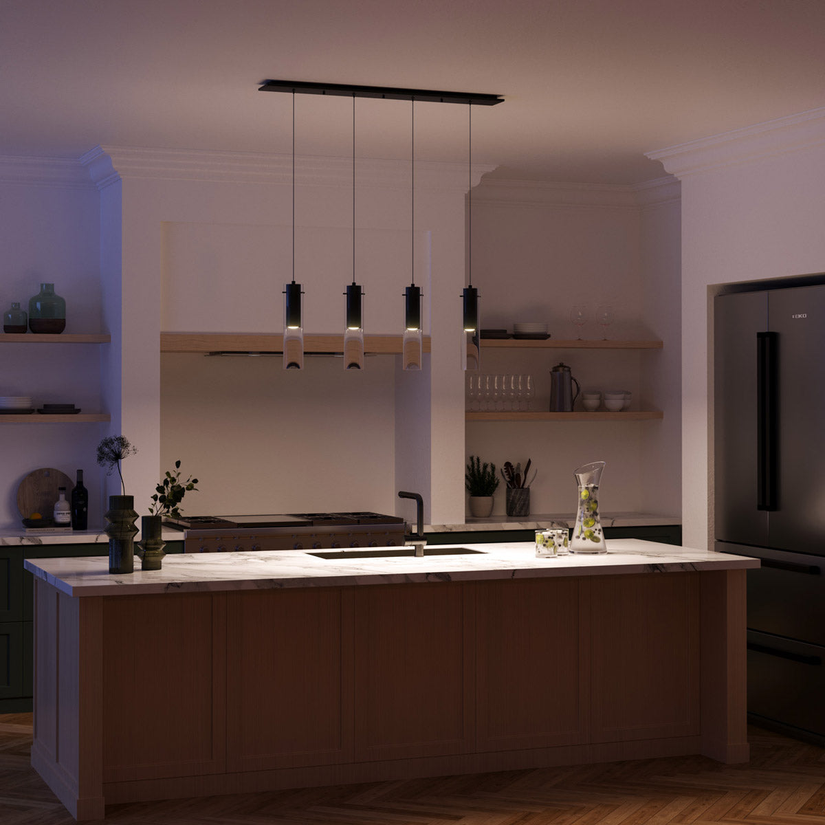 Lena Multi Light LED Pendant Light in kitchen.