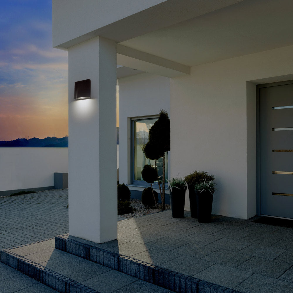 Lenox Outdoor LED Wall Light in Outside Area.