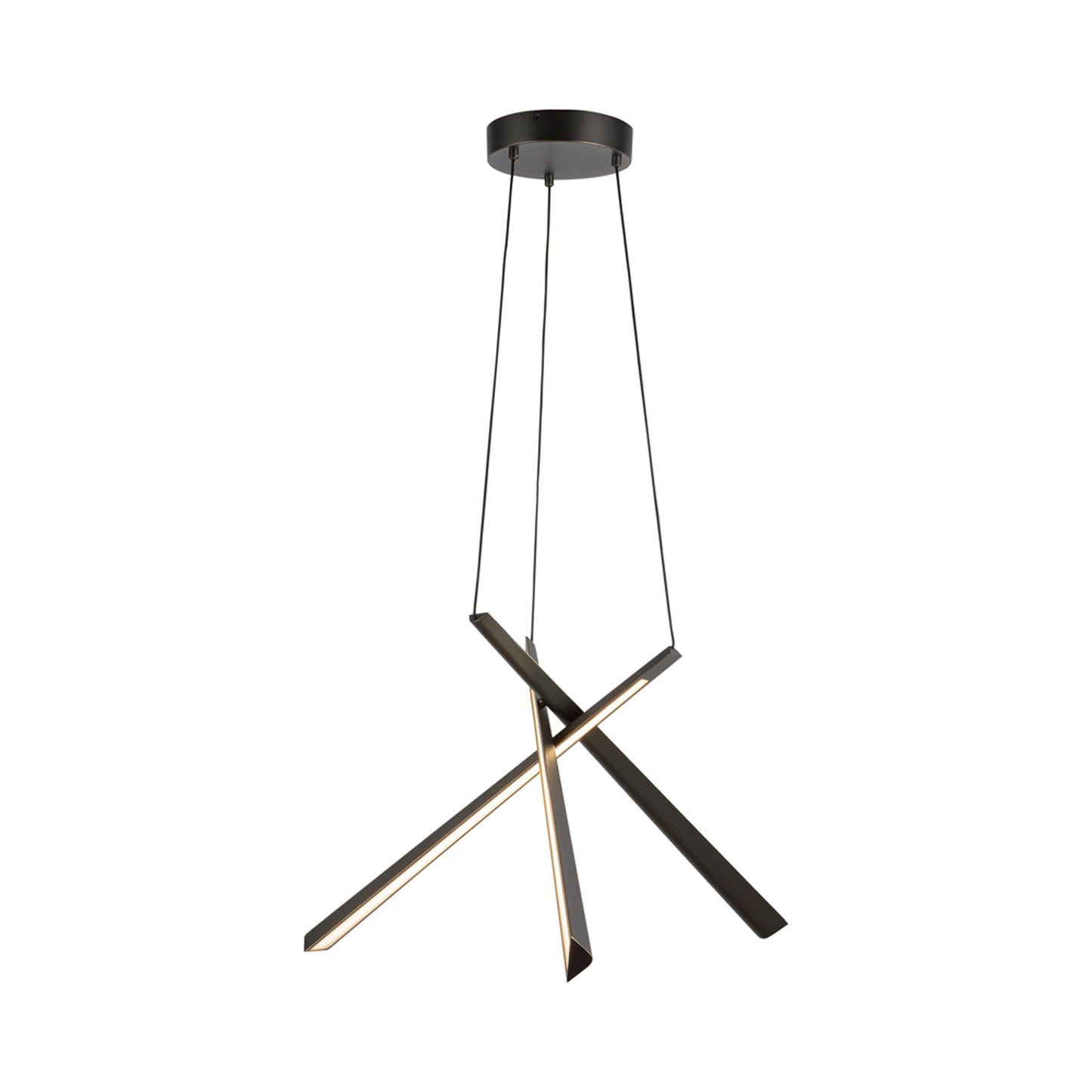 Lex LED Chandelier in Urban Bronze.