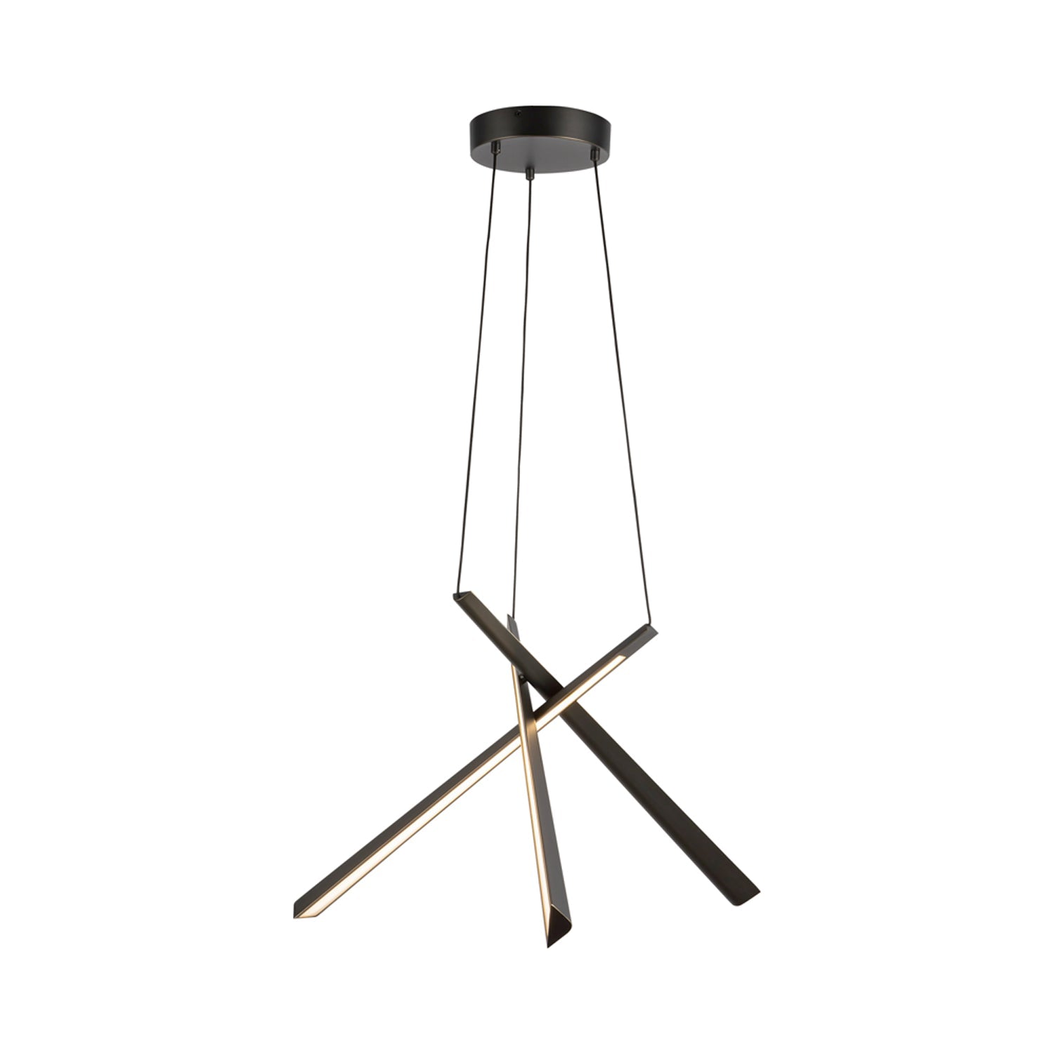 Lex LED Chandelier in Urban Bronze.