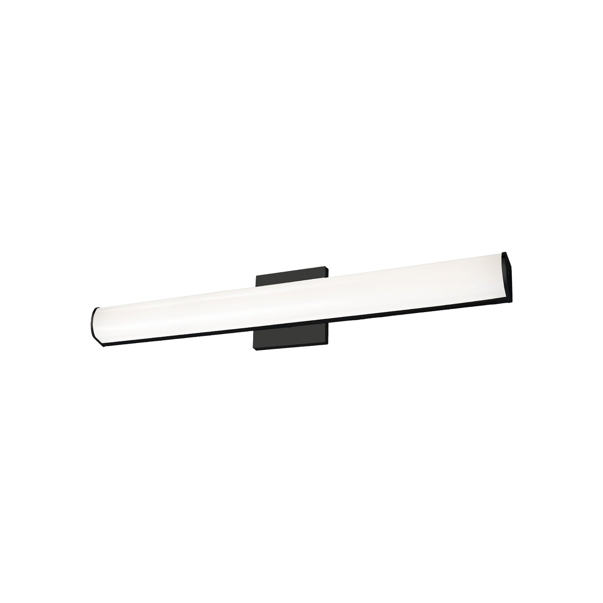 Longitude LED Vanity Wall Light in Black (24-Inch).