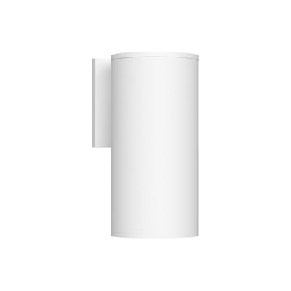 Lorna Cylinder Outdoor LED Wall Light in White (20W/4.38-Inch).