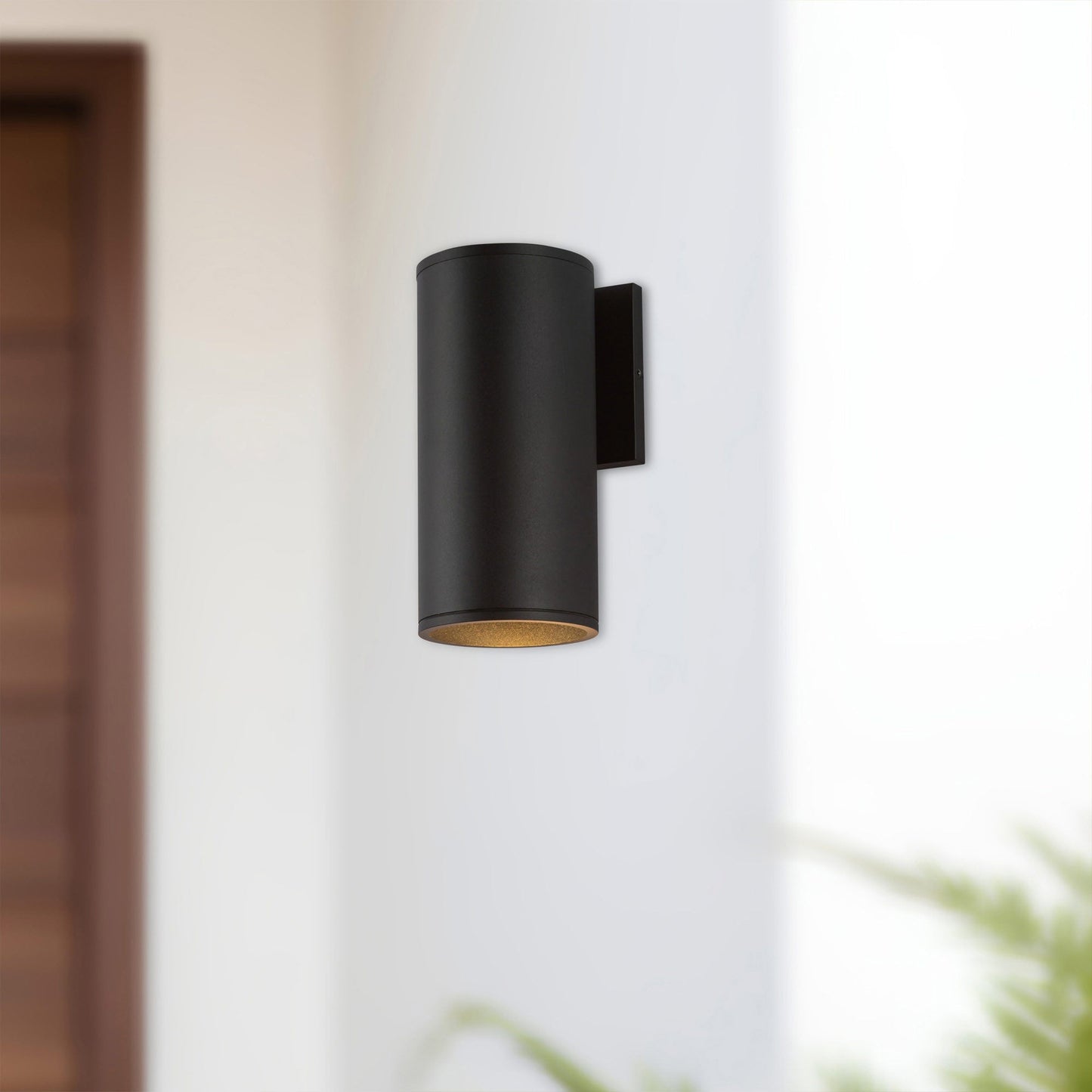 Lorna Cylinder Outdoor LED Wall Light in Detail.