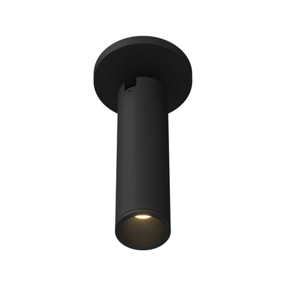 Lorna LED Adjustable Flush Mount Ceiling Light in Black (10W/2.25-Inch).