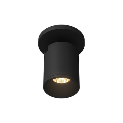 Lorna LED Adjustable Flush Mount Ceiling Light in Black (10W/3.25-Inch).