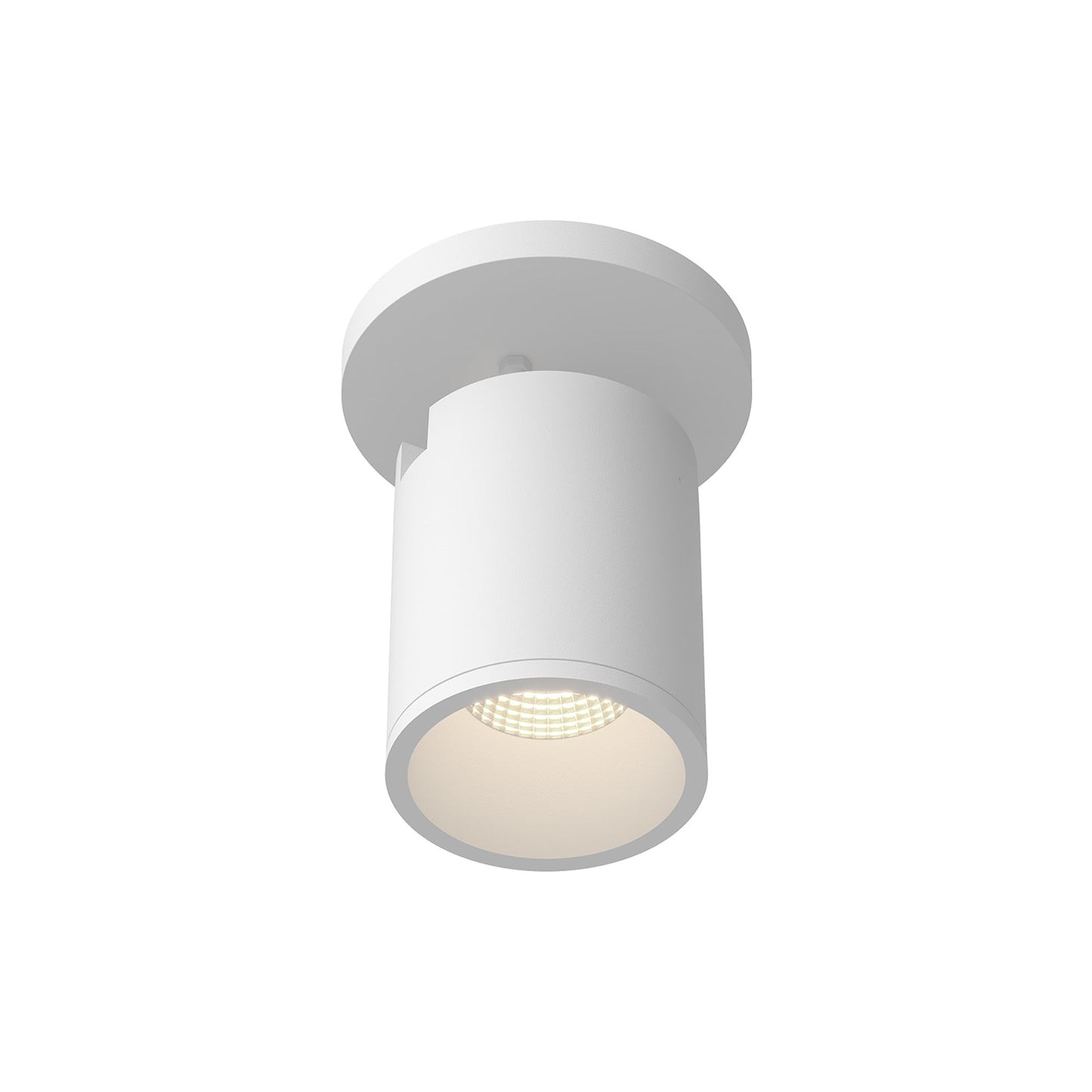Lorna LED Adjustable Flush Mount Ceiling Light in White (10W/3.25-Inch).