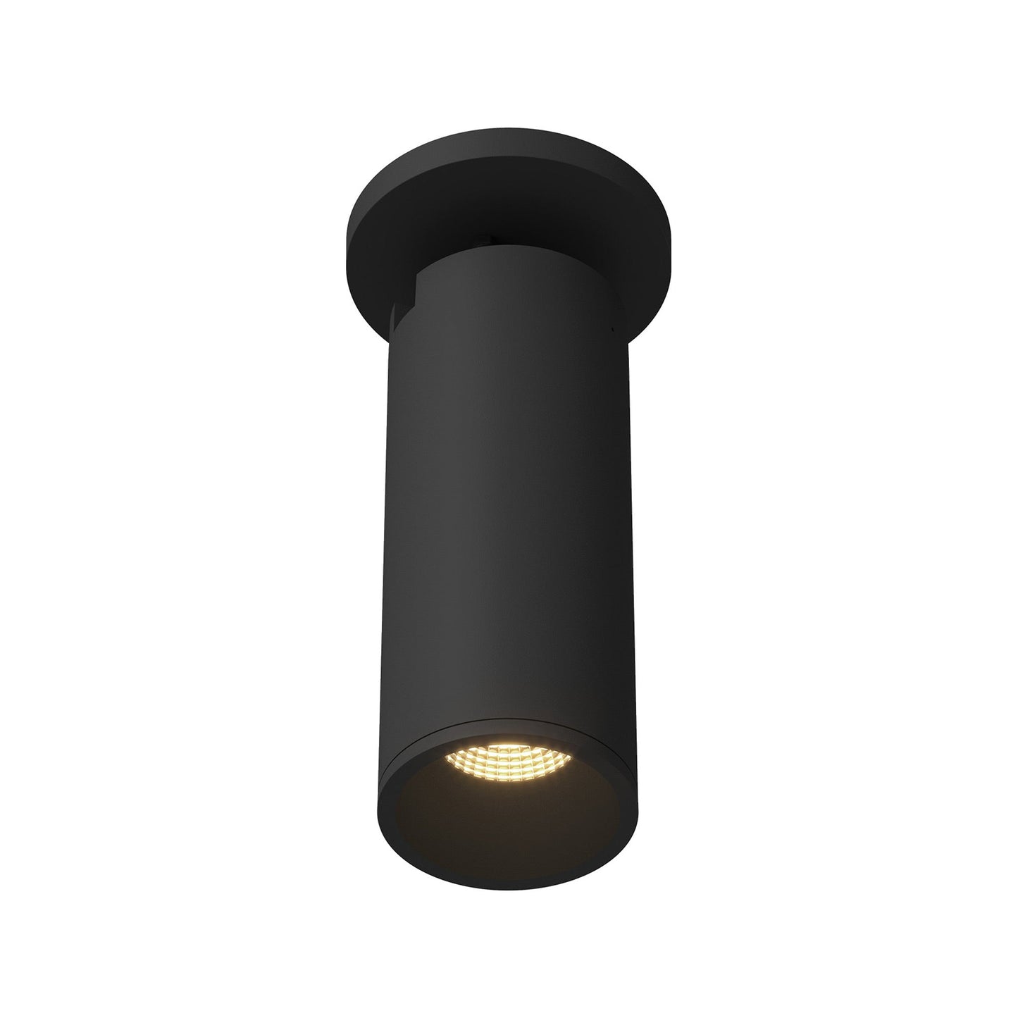 Lorna LED Adjustable Flush Mount Ceiling Light in Black (14W/3.25-Inch).