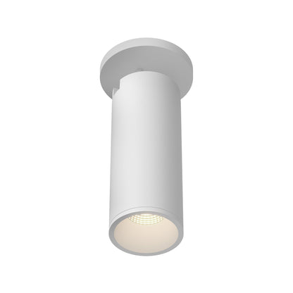 Lorna LED Adjustable Flush Mount Ceiling Light in White (14W/3.25-Inch).