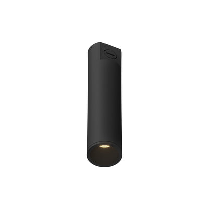 Lorna LED Concrete Flush Mount Ceiling Light in Black (10W/2.25-Inch).